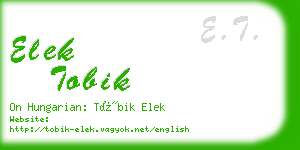 elek tobik business card